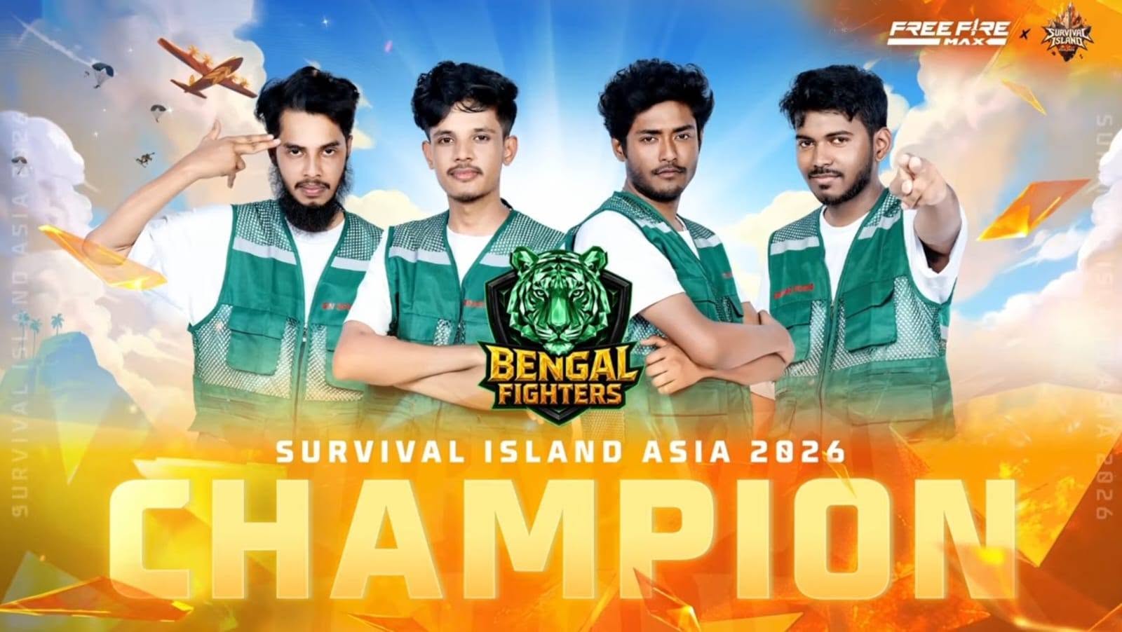 সারভাইভাল আইল্যান্ড এশিয়া ২০২৬-এ ইতিহাস গড়ল বাংলাদেশ, চ্যাম্পিয়ন বেঙ্গল ফাইটার্স